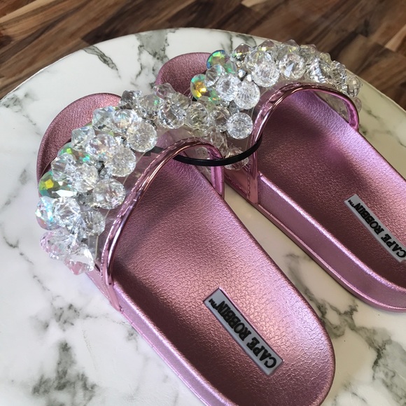 ‼️ Metallic Pink 3D Diamond Slides - Picture 6 of 8